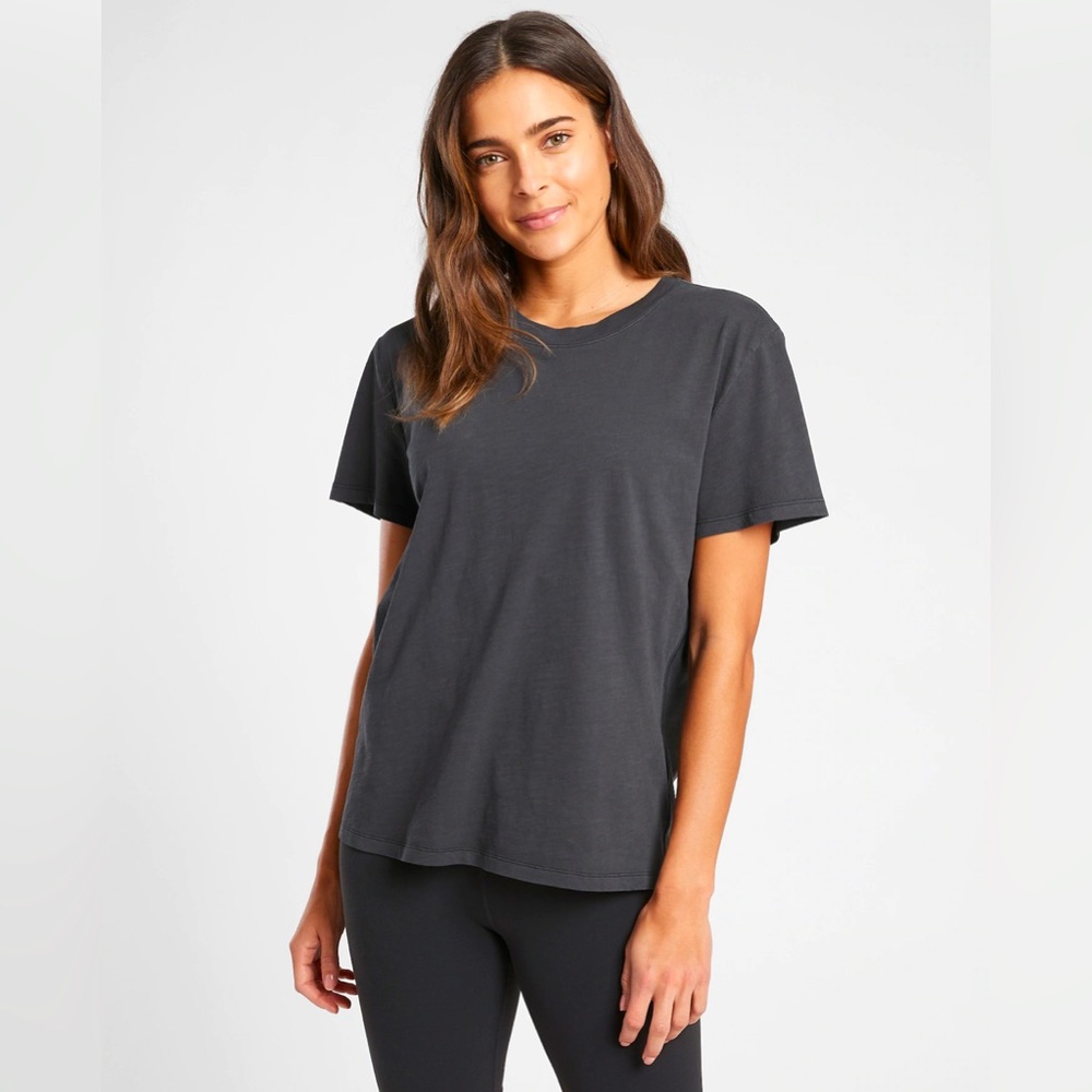 Athleta, Organic Daily Relaxed Tee, Size XL, Color Black